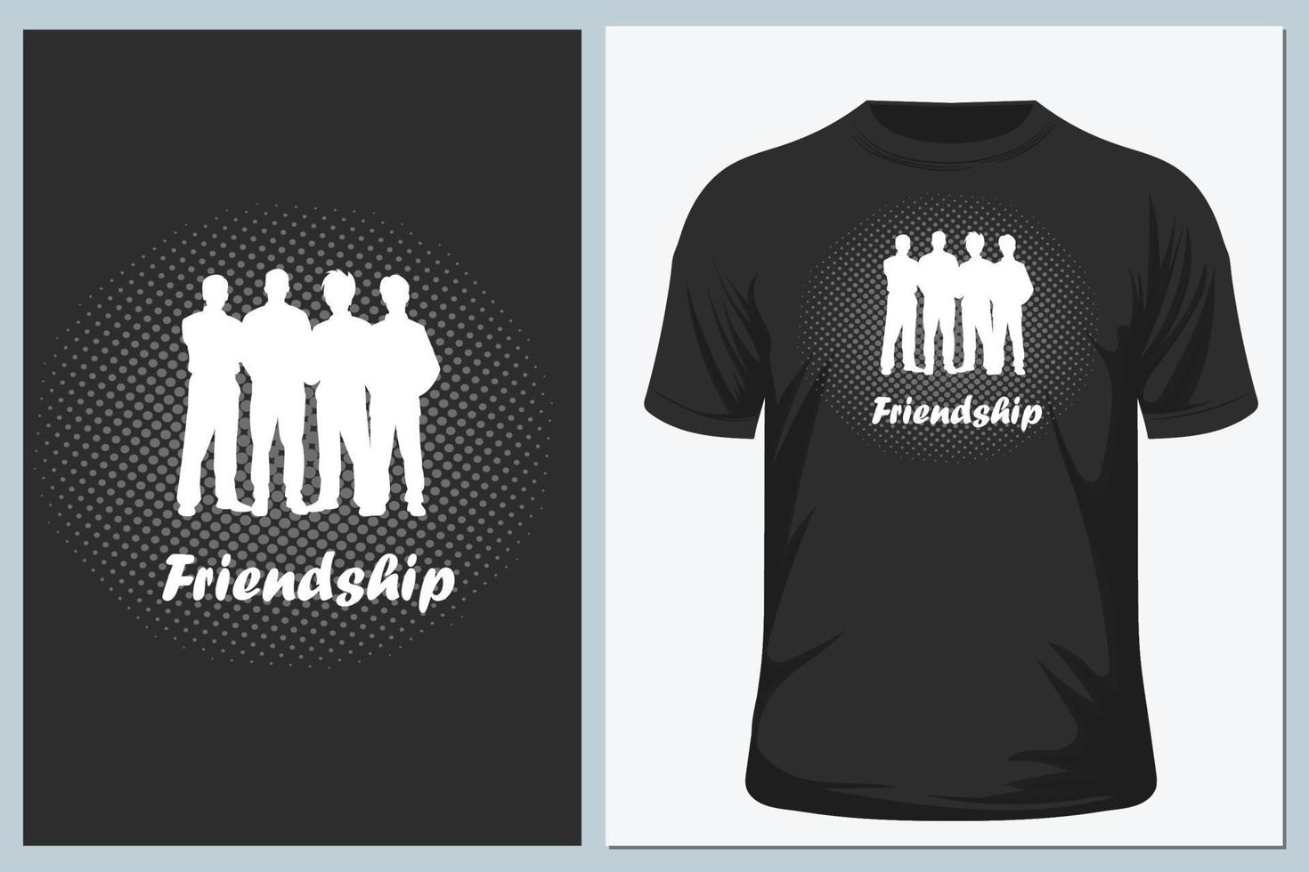 vettore della maglietta di amicizia