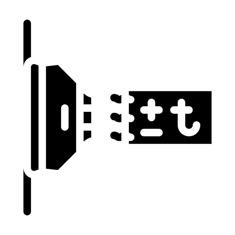 icona del glifo del sensore termico illustrazione vettoriale nera