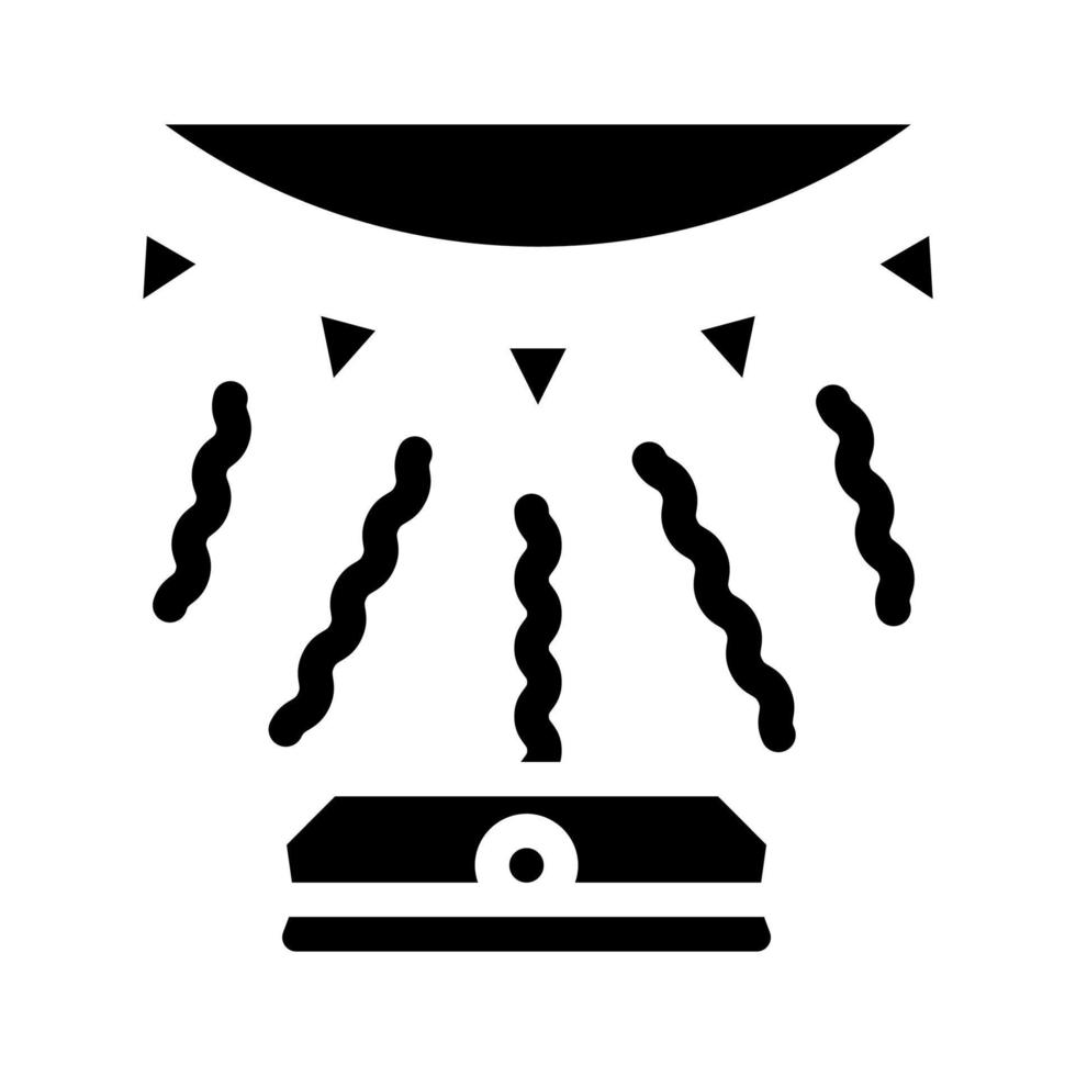 icona del glifo del sensore di luce illustrazione vettoriale nera