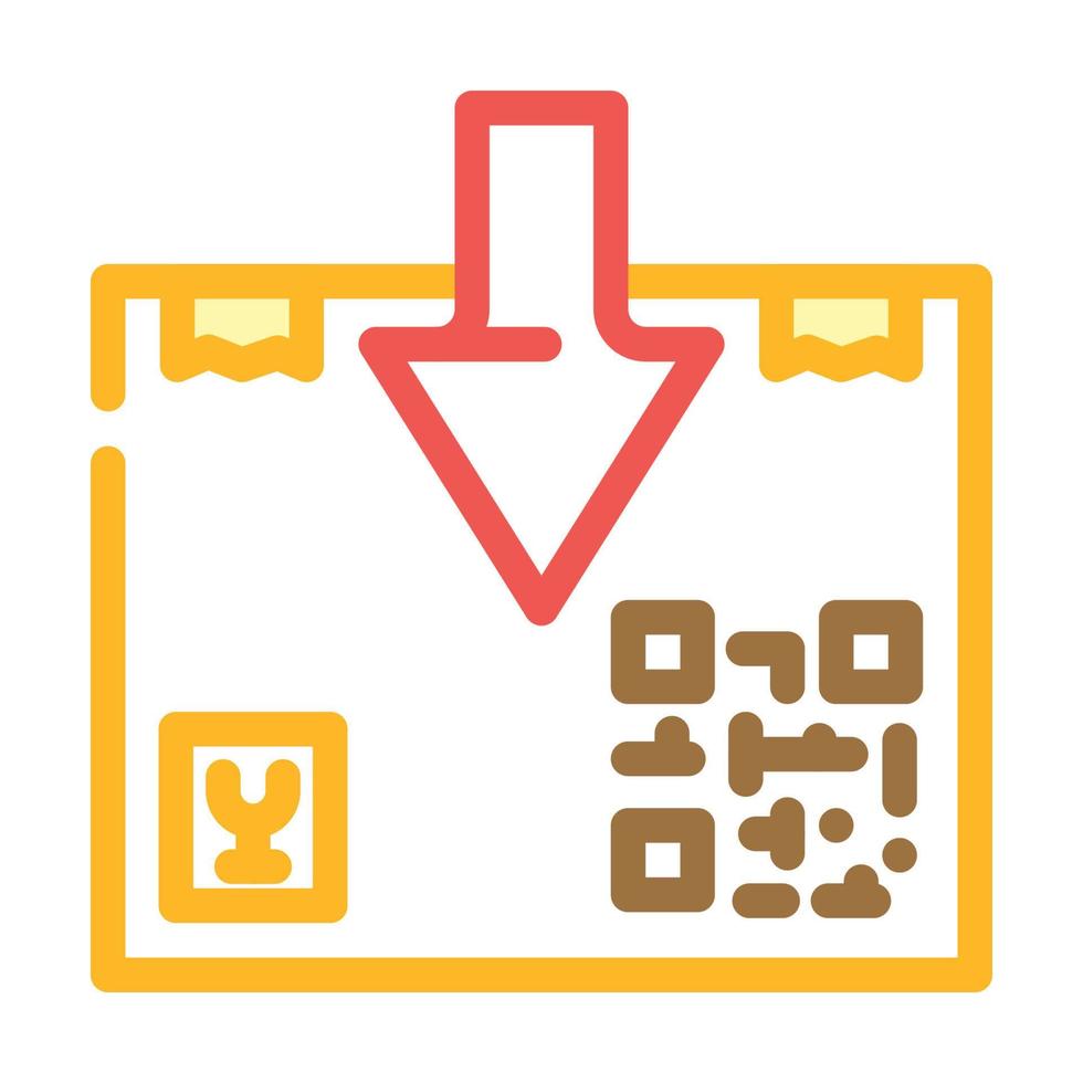 illustrazione vettoriale dell'icona del colore delle merci di importazione