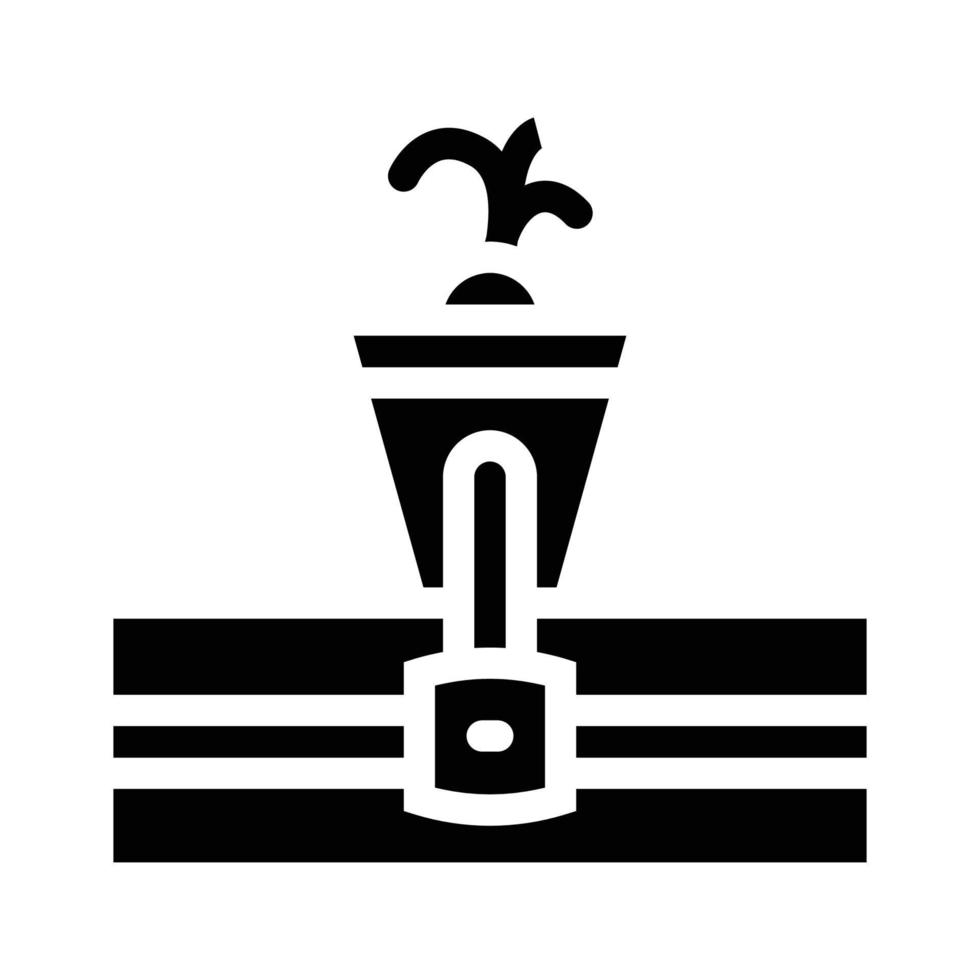 idroponica icona glifo vettore nero illustrazione isolata