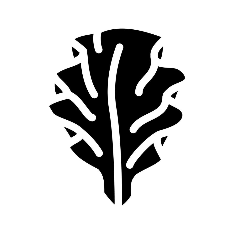 illustrazione vettoriale dell'icona del glifo con lattuga ulva