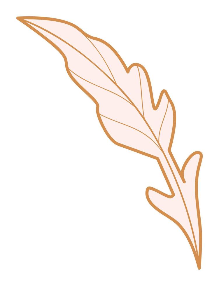 sagoma di foglia di papavero. illustrazione vettoriale dell'elemento di design delle foglie della pianta