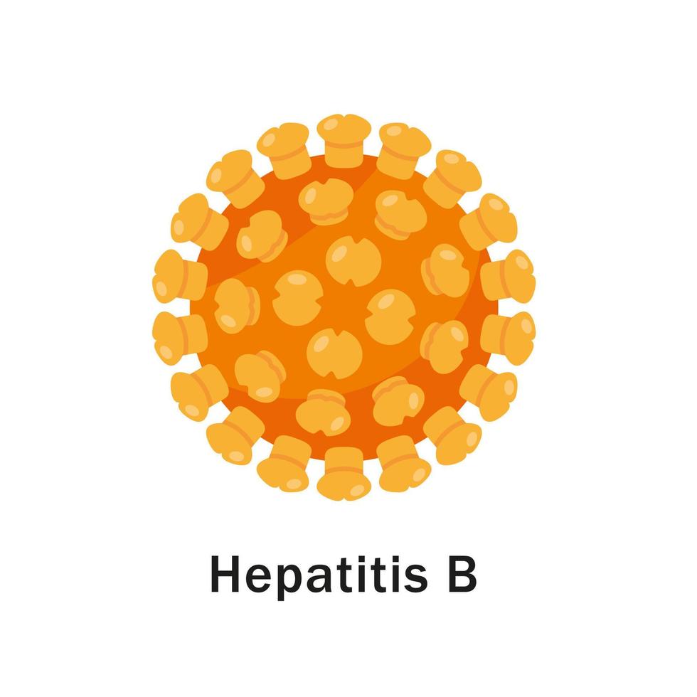 icona del virus dell'epatite isolata su sfondo bianco. illustrazione vettoriale. vettore