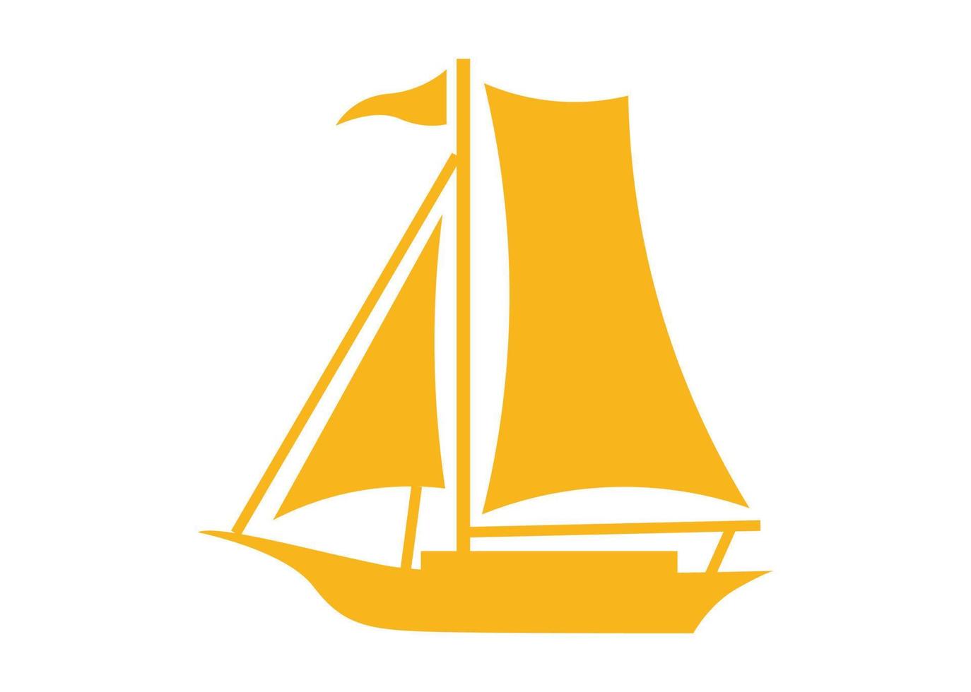 icona della barca a vela o disegno di un simbolo vettore