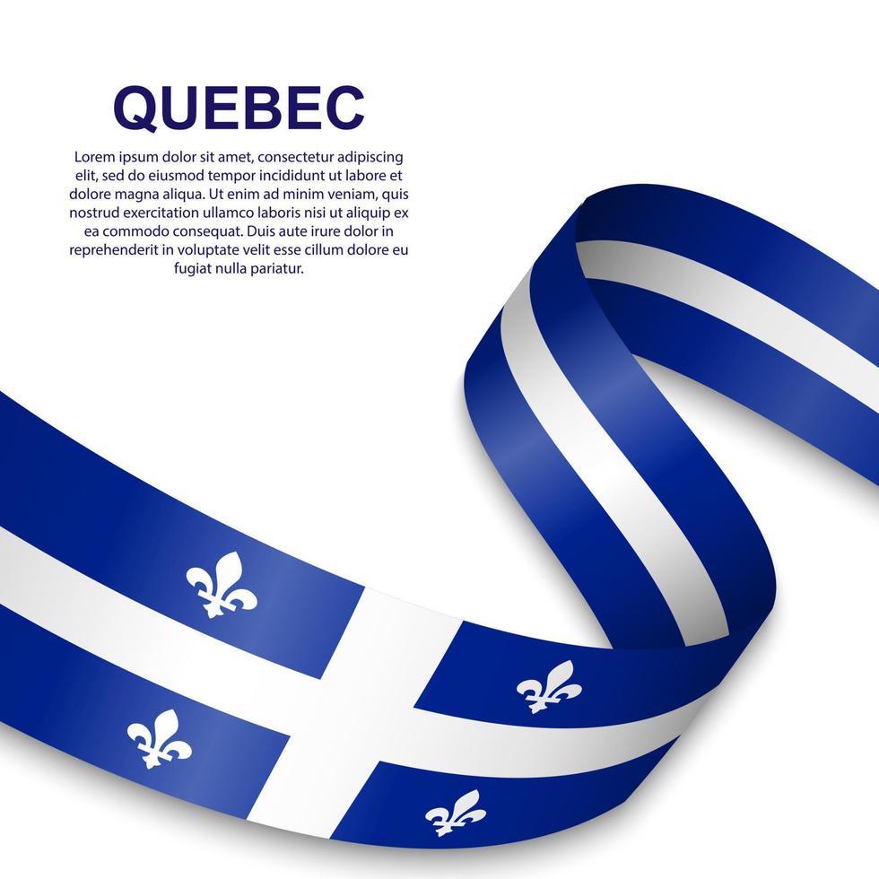 sventolando la bandiera del quebec vettore