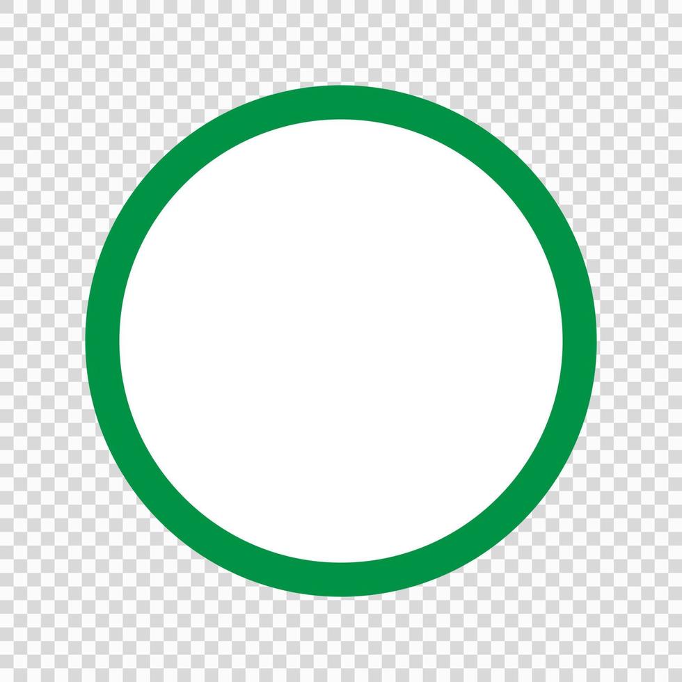 icona del cerchio verde. illustrazione vettoriale