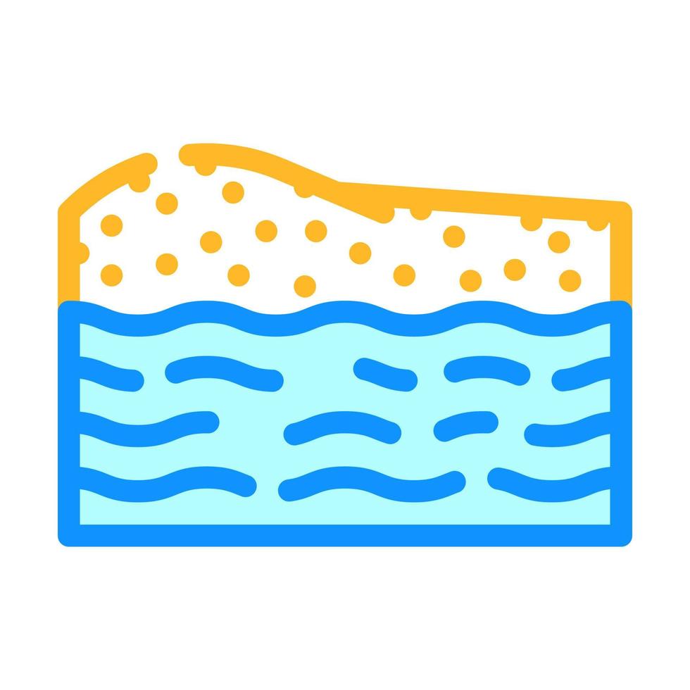 illustrazione vettoriale dell'icona del colore delle vacanze estive in spiaggia
