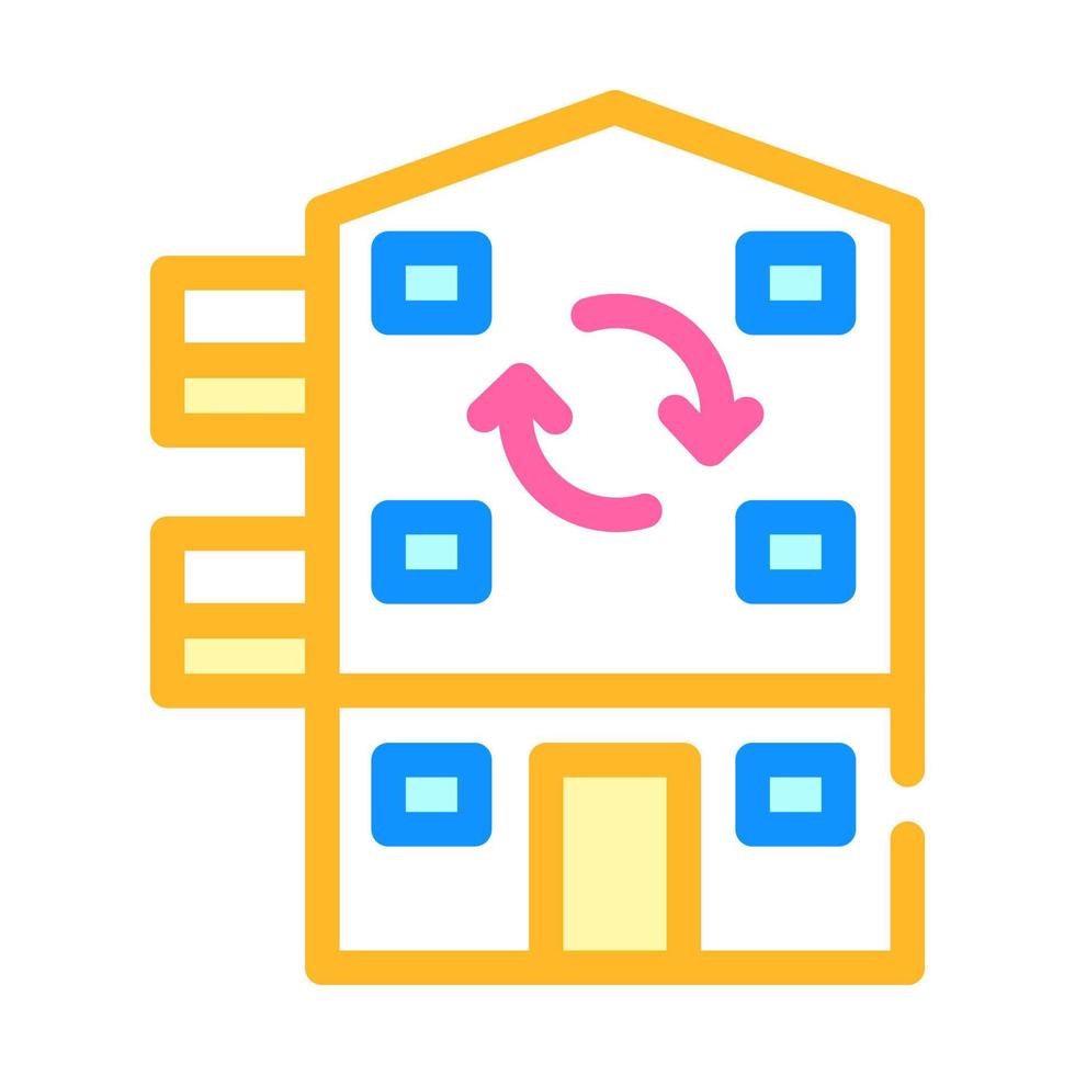 colore dell'illustrazione vettoriale dell'icona del colore della ristrutturazione della casa