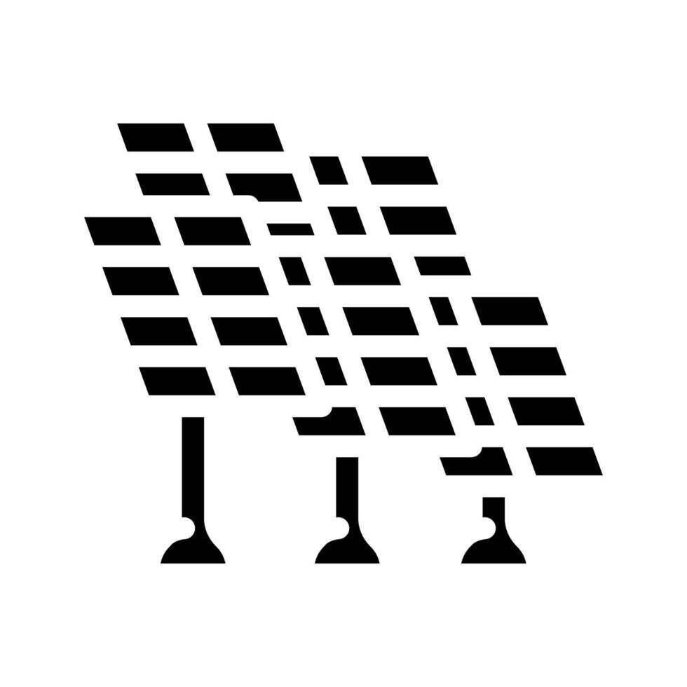 illustrazione vettoriale dell'icona del glifo dei pannelli a energia solare