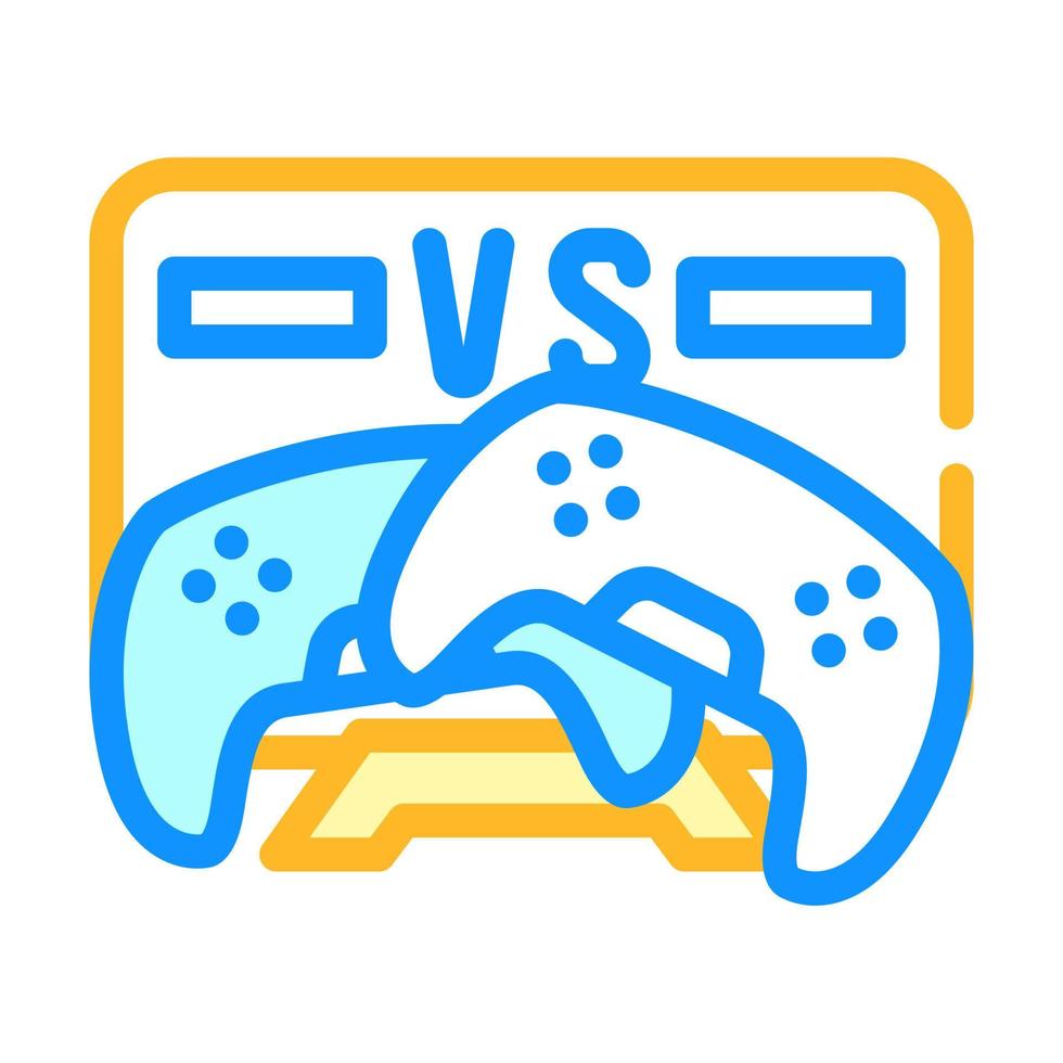 illustrazione vettoriale dell'icona del colore dei videogiochi piatta