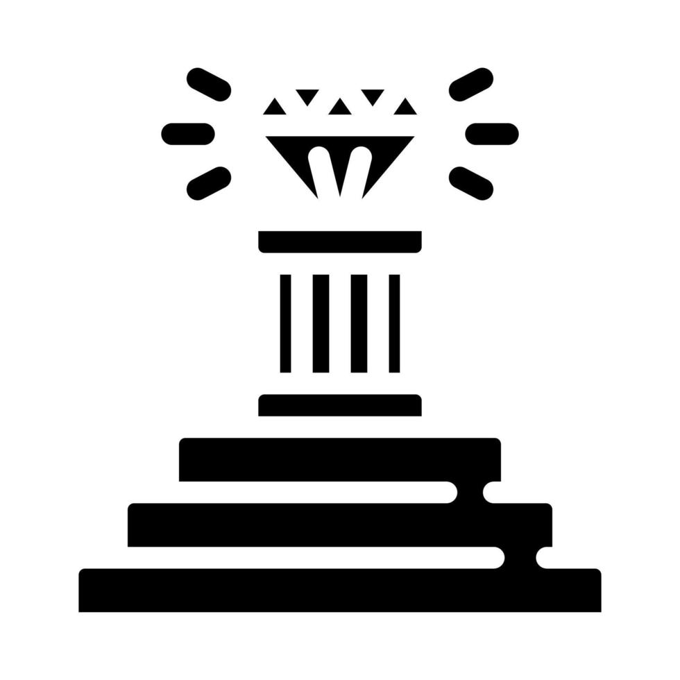 missione di competenza icona glifo illustrazione vettoriale