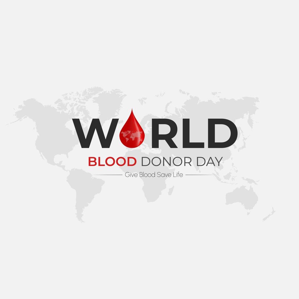 post sui social media della giornata mondiale del donatore di sangue vettore