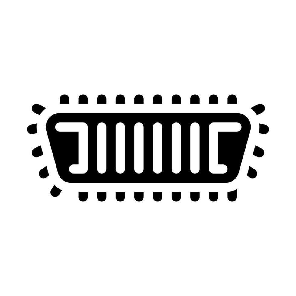icona del glifo testa mop illustrazione vettoriale piatta