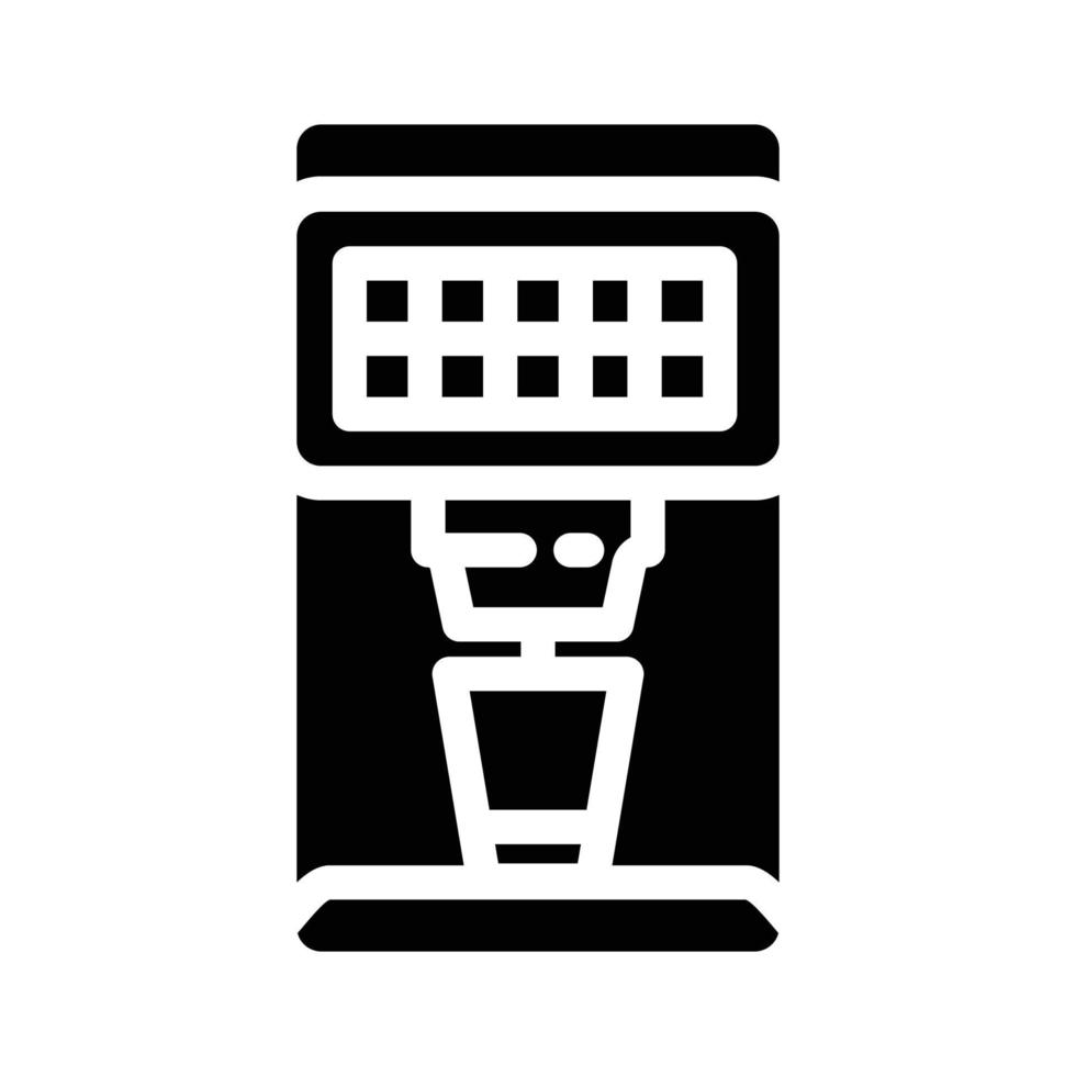 illustrazione vettoriale dell'icona del glifo del dispositivo elettronico della macchina da caffè