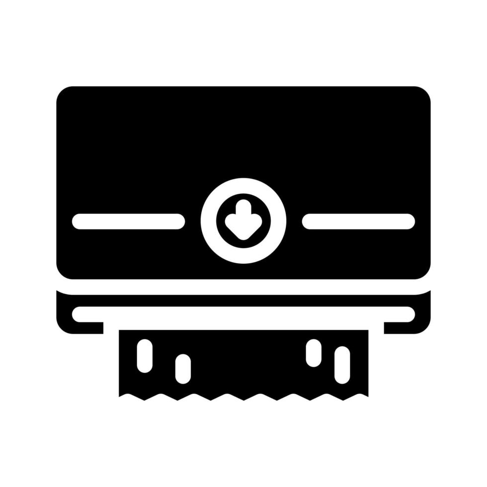 illustrazione vettoriale dell'icona del glifo del distributore di tovaglioli