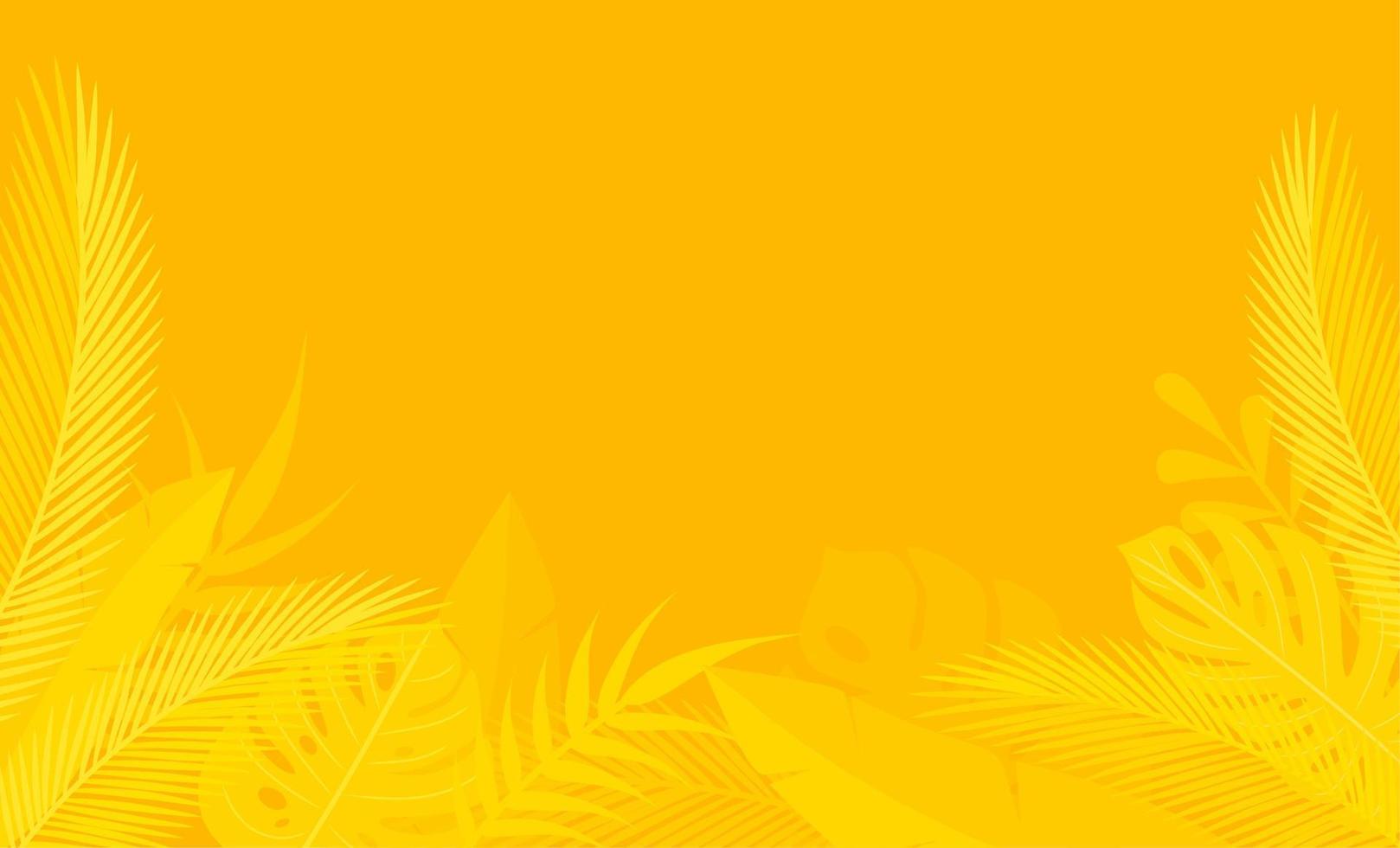 sfondo piatto arancione astratto. disegno del modello di pianta tropicale arancione. sfondo stagionale con spazio di copia. illustrazione vettoriale