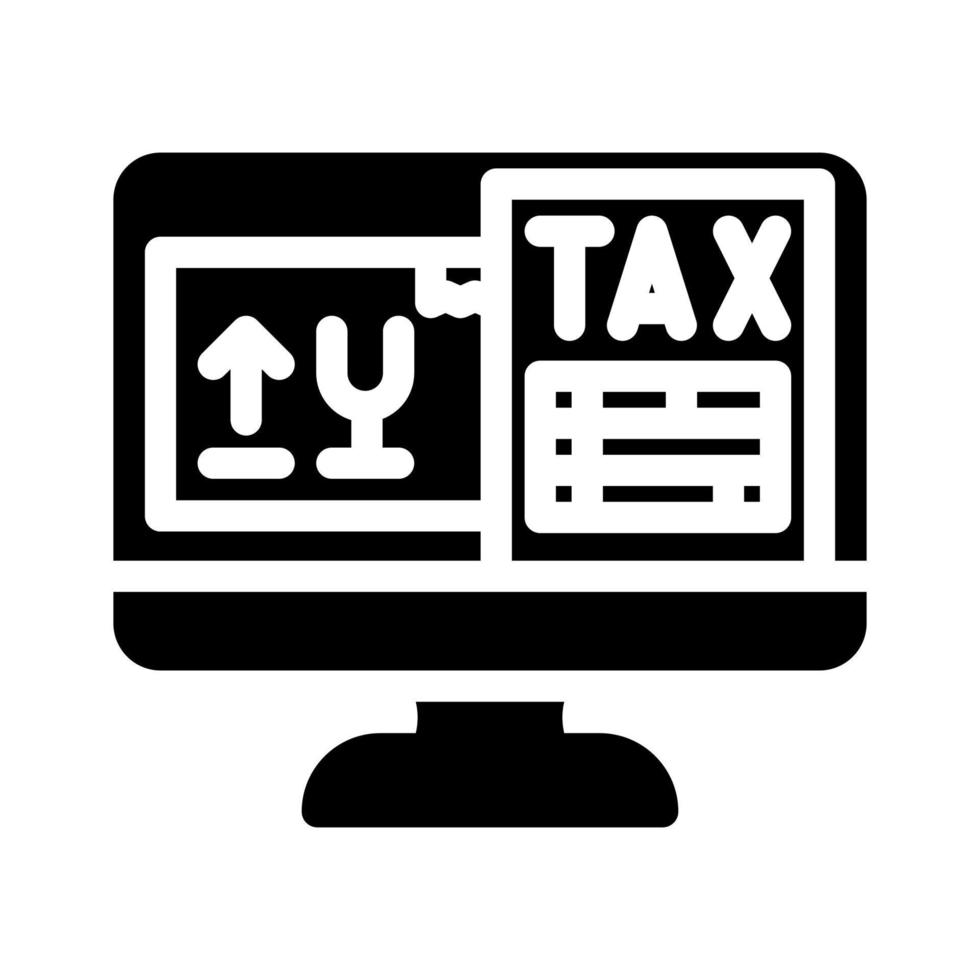 illustrazione vettoriale dell'icona del glifo all'ingrosso fiscale