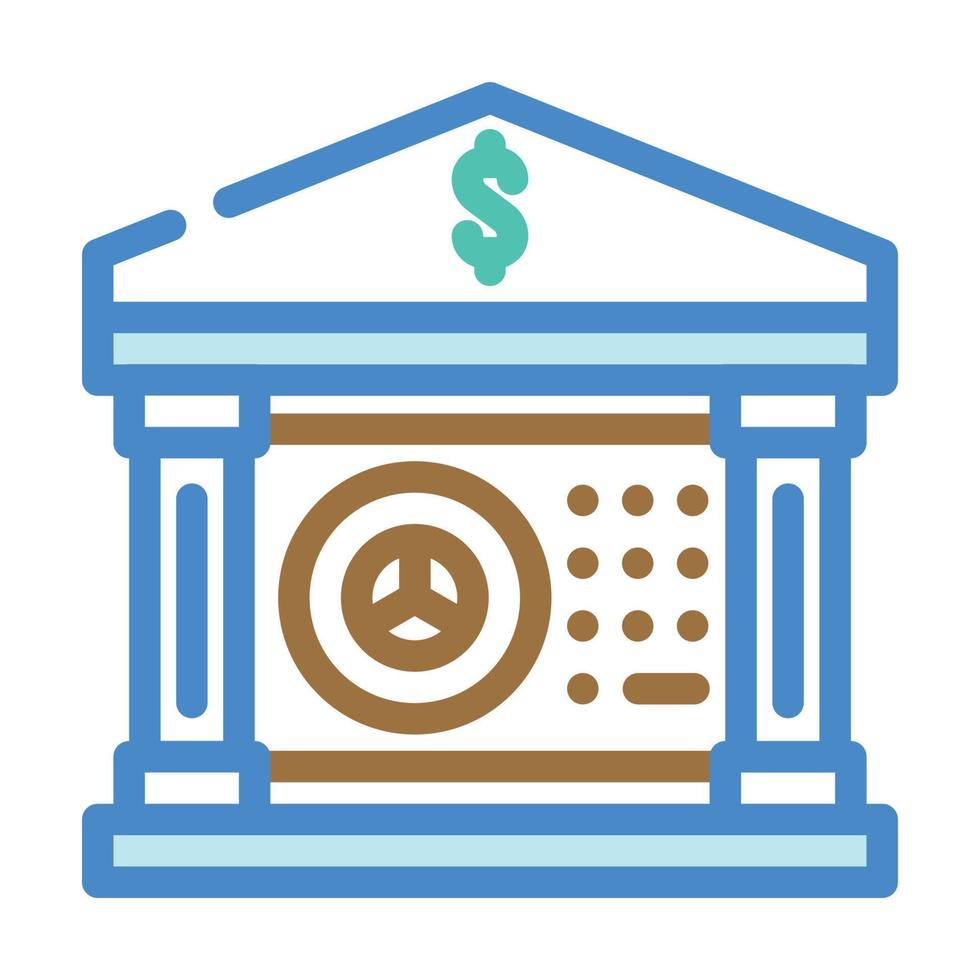 depositare il reddito passivo dall'illustrazione vettoriale dell'icona del colore della banca