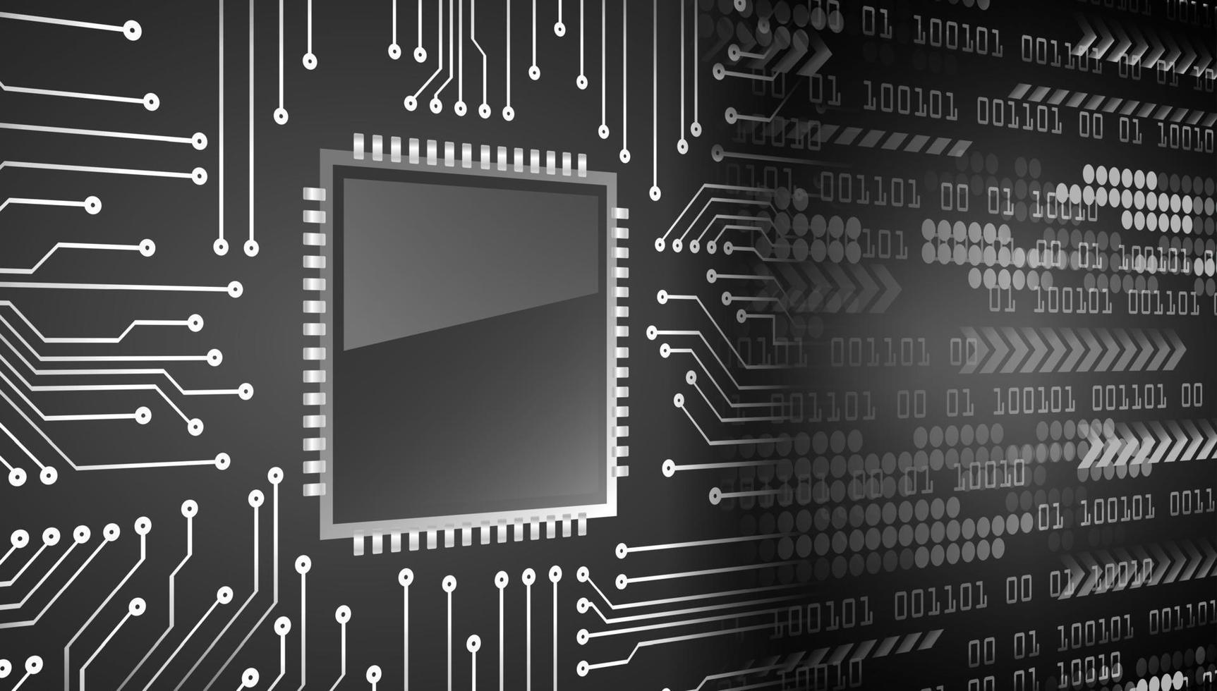 sfondo del concetto di tecnologia futura del circuito cibernetico. processore vettore
