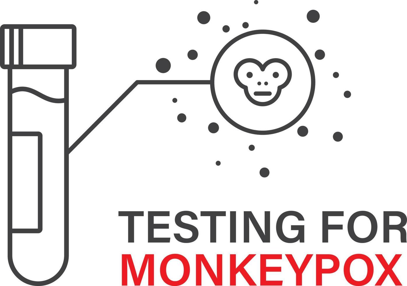illustrazione vettoriale di test del vaiolo delle scimmie