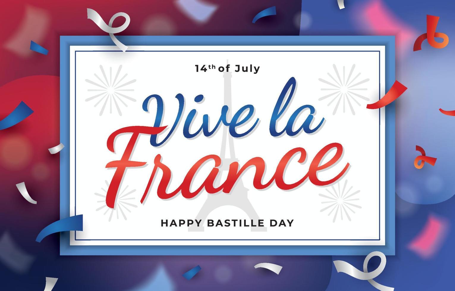 festa di vive la france vettore