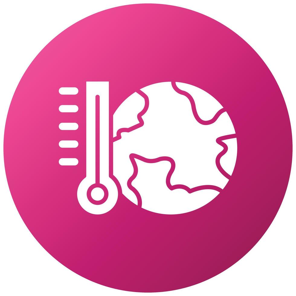 stile icona del riscaldamento globale vettore