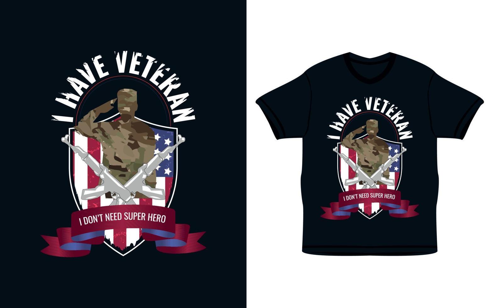 felice 4 luglio design t-shirt veterano degli Stati Uniti vettore