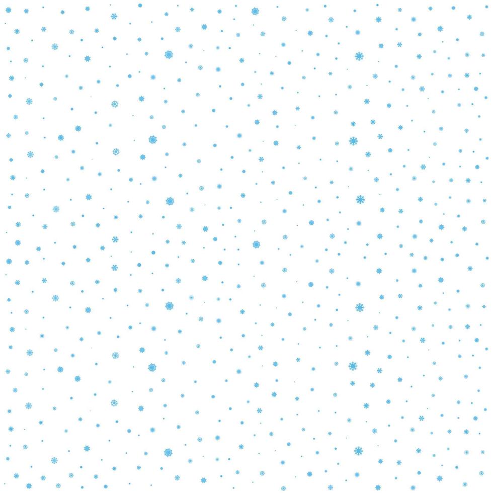 sfondo bianco con fiocchi di neve blu. vettore