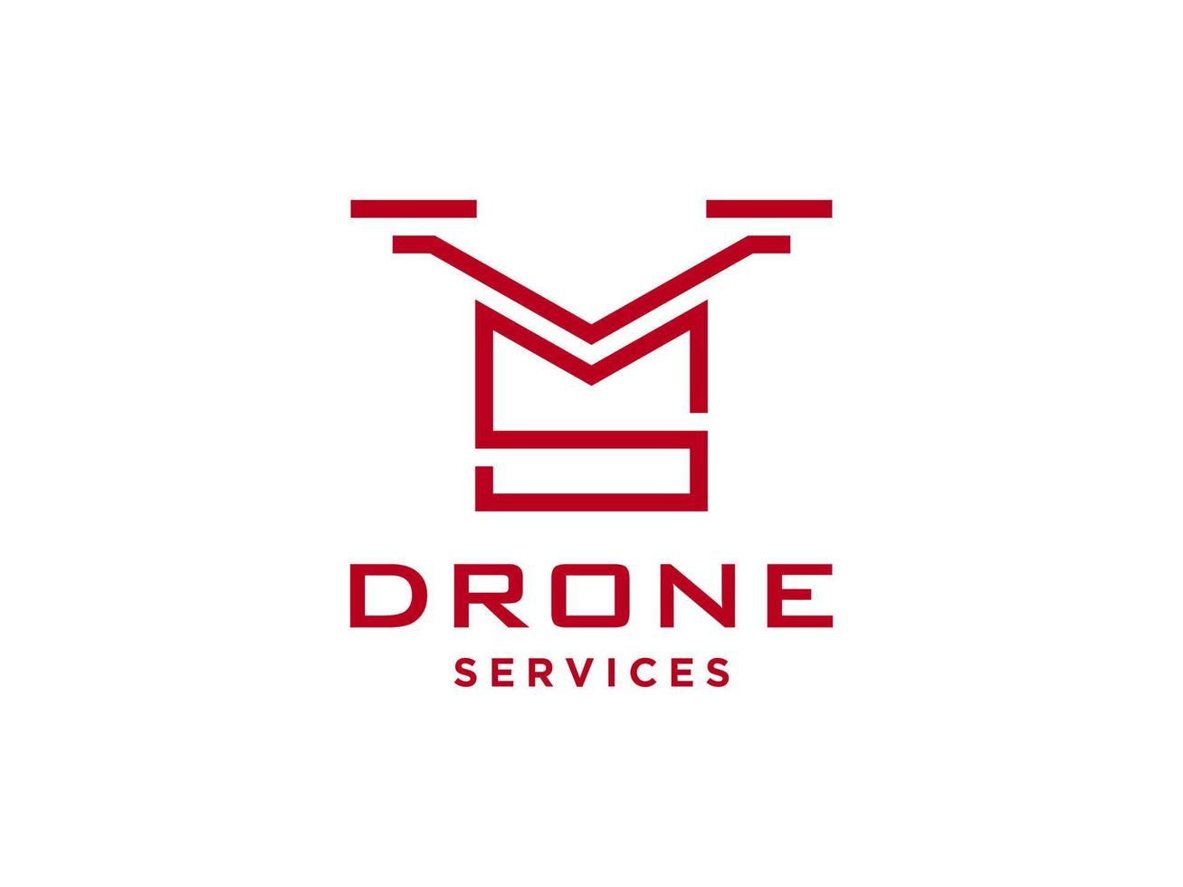 icona vettore modello logo drone lettera s. vettore di droni fotografici. icona vettore elicottero quad