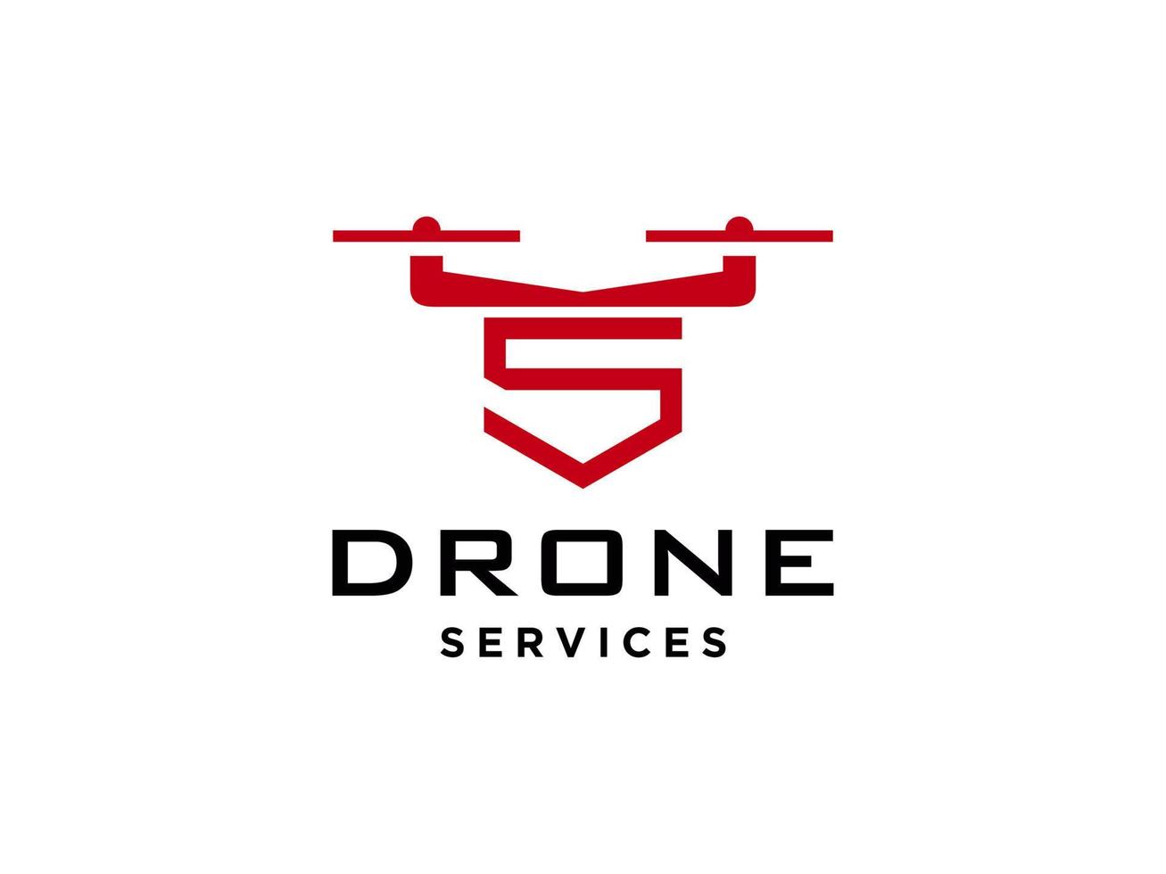 icona vettore modello logo drone lettera s. vettore di droni fotografici. icona vettore elicottero quad