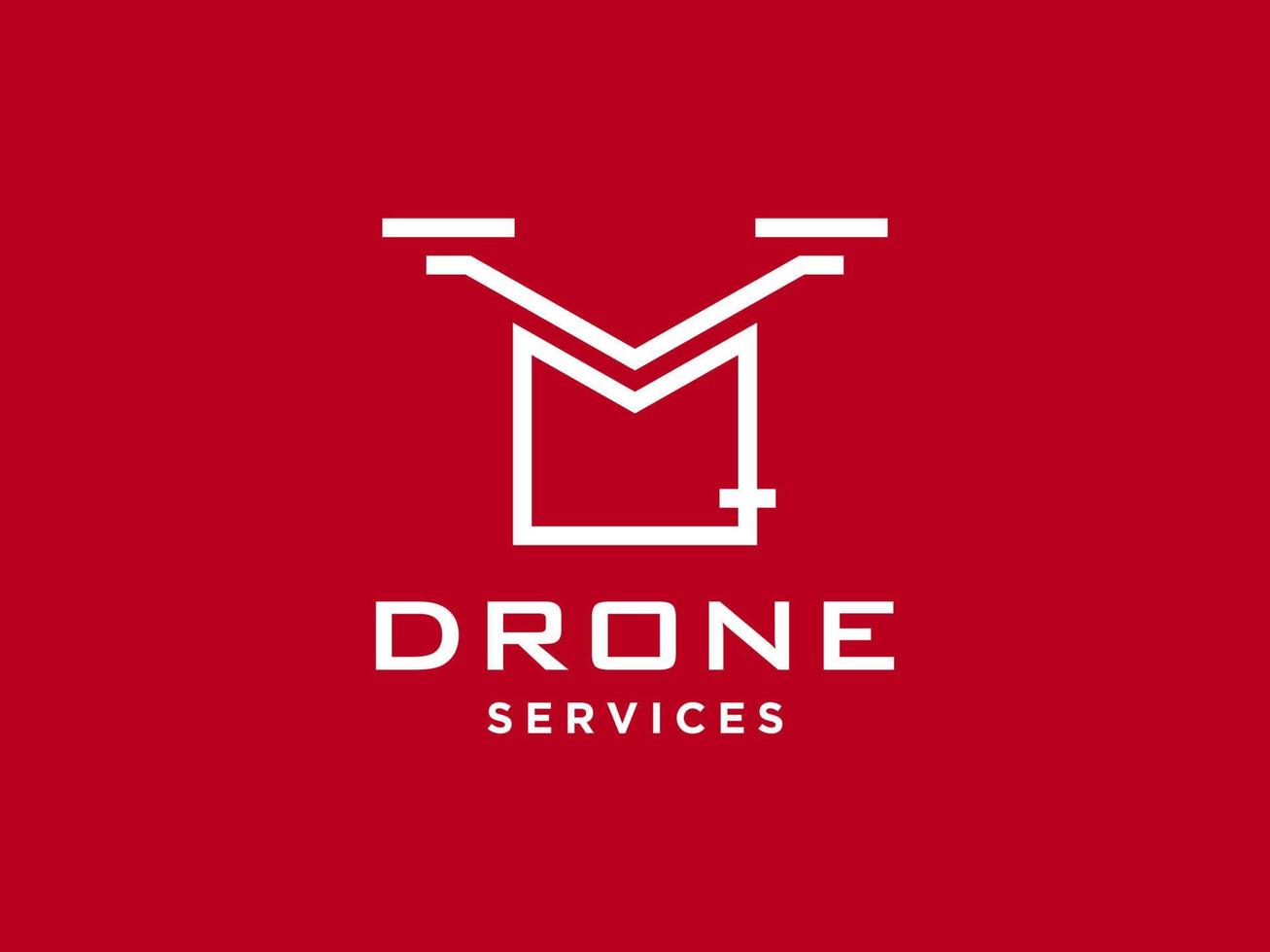 lettera q icona vettore modello logo drone. vettore di droni fotografici. icona vettore elicottero quad