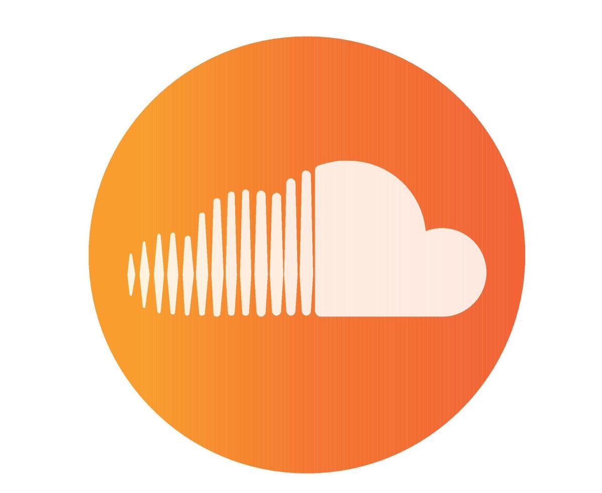 soundcloud social media icona simbolo logo design illustrazione vettoriale