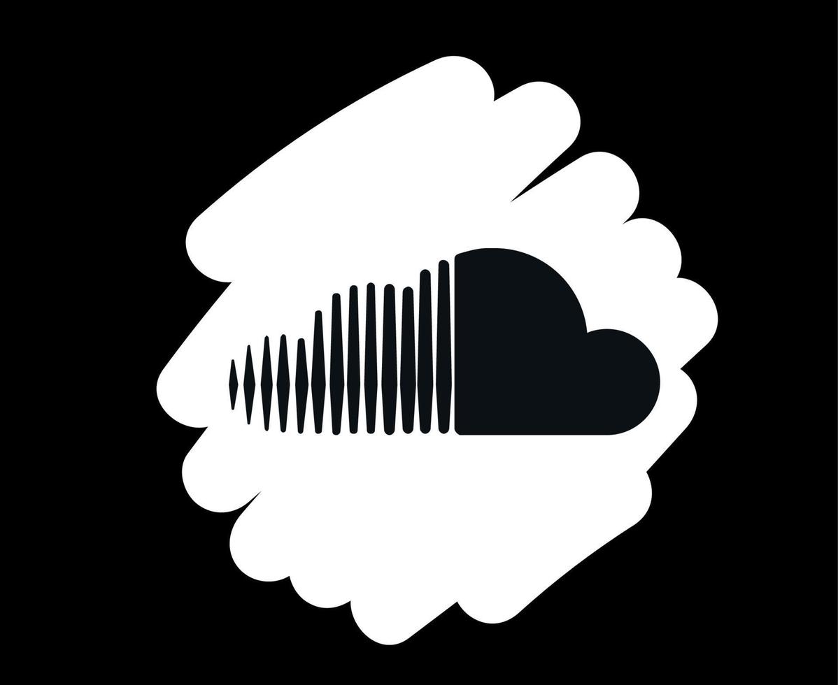 soundcloud social media icona simbolo disegno vettoriale illustrazione