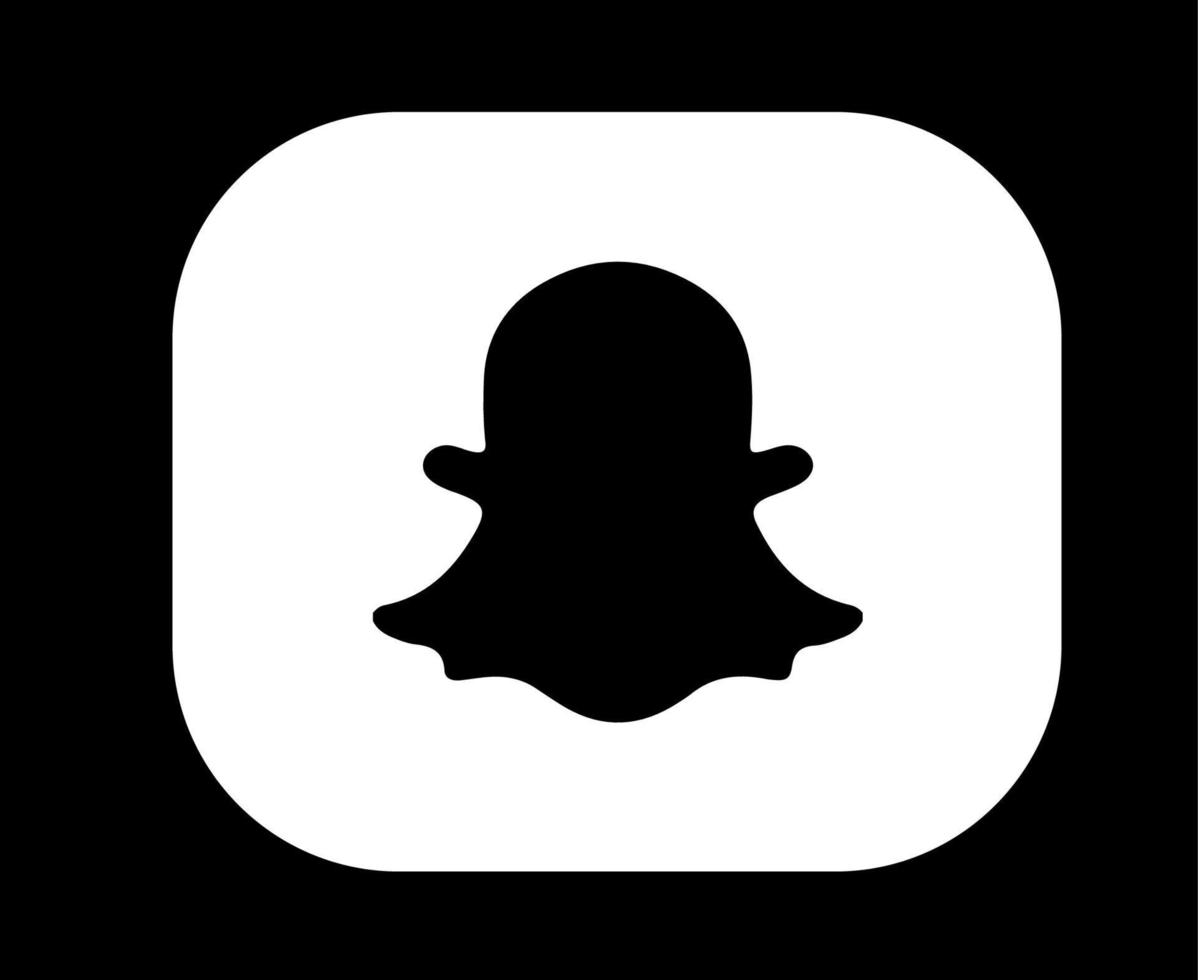 Snapchat social media icona simbolo logo design illustrazione vettoriale