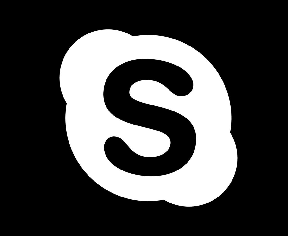 skype social media icona simbolo disegno astratto illustrazione vettoriale