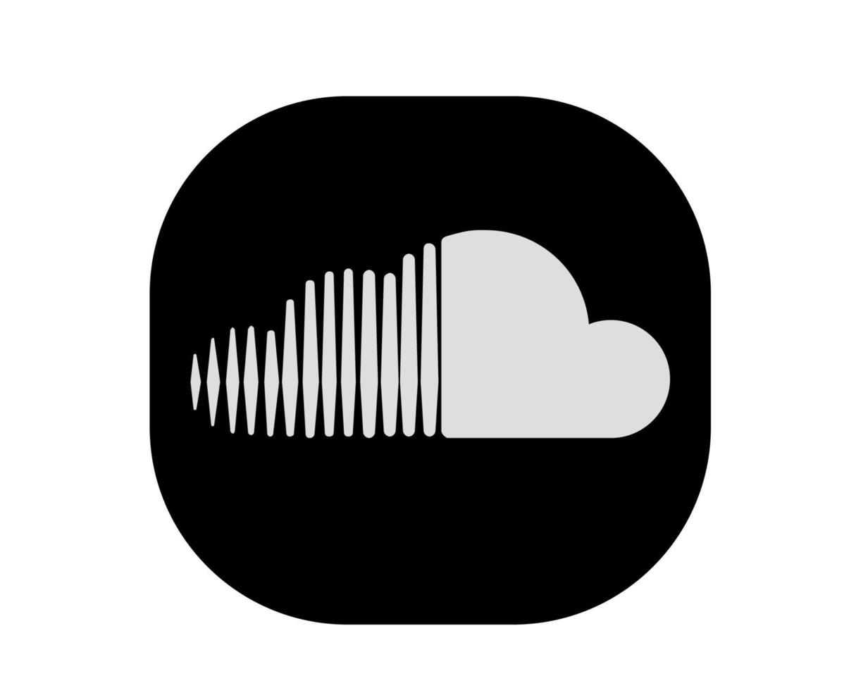 soundcloud social media icona simbolo illustrazione vettoriale