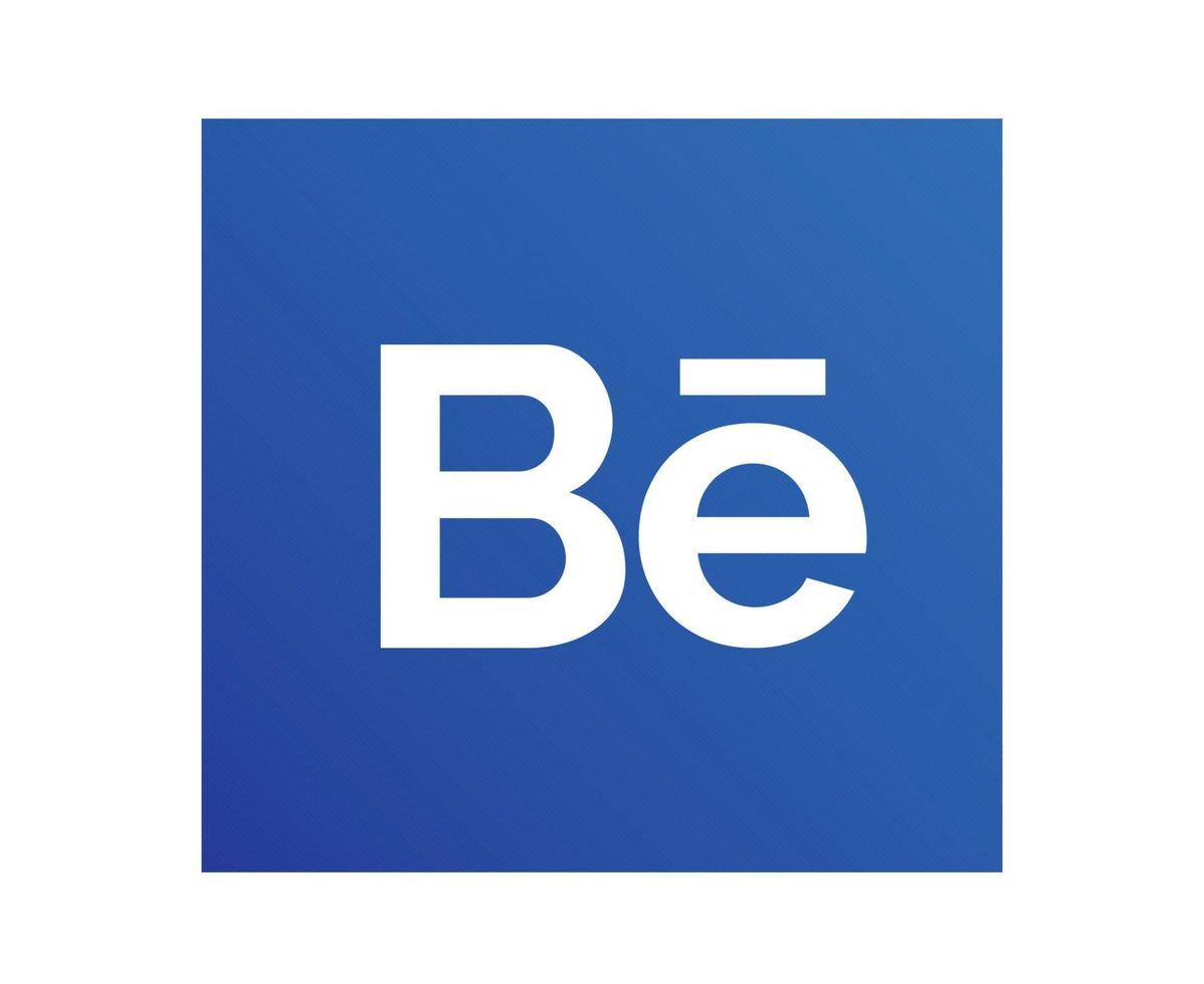 Behance social media icona logo design simbolo illustrazione vettoriale