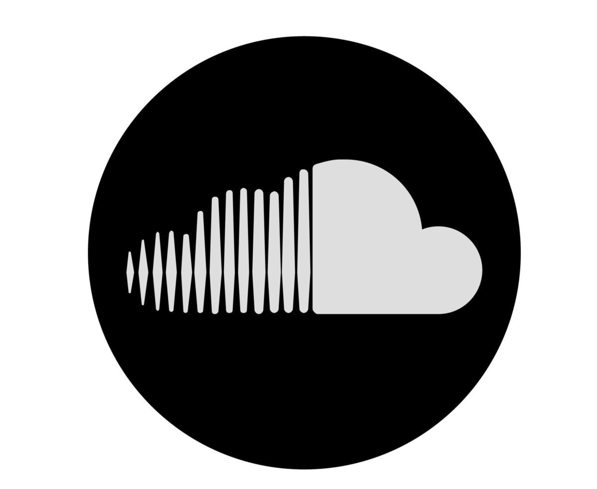 soundcloud social media icona simbolo astratto disegno vettoriale illustrazione