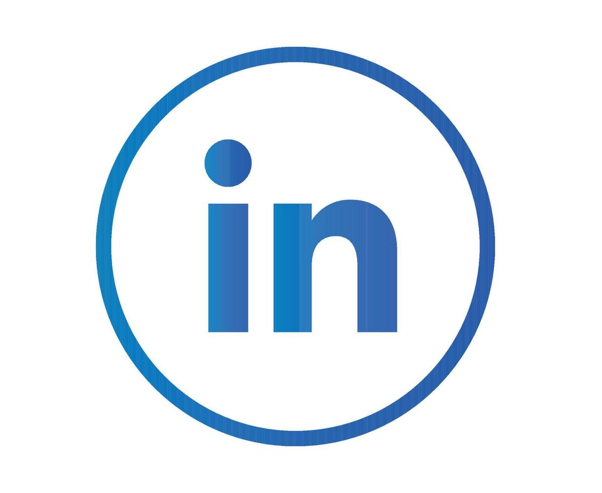 linkedin social media icona logo design simbolo illustrazione vettoriale