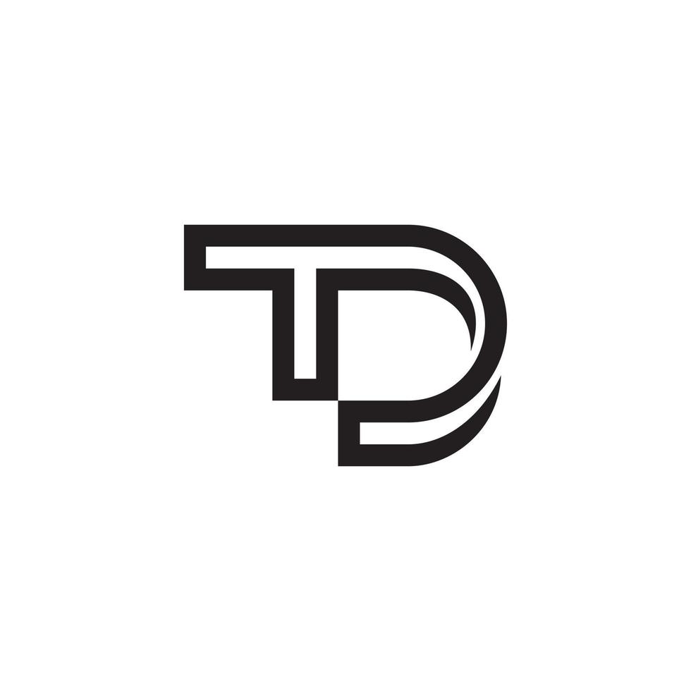 td o dt lettera logo design vector