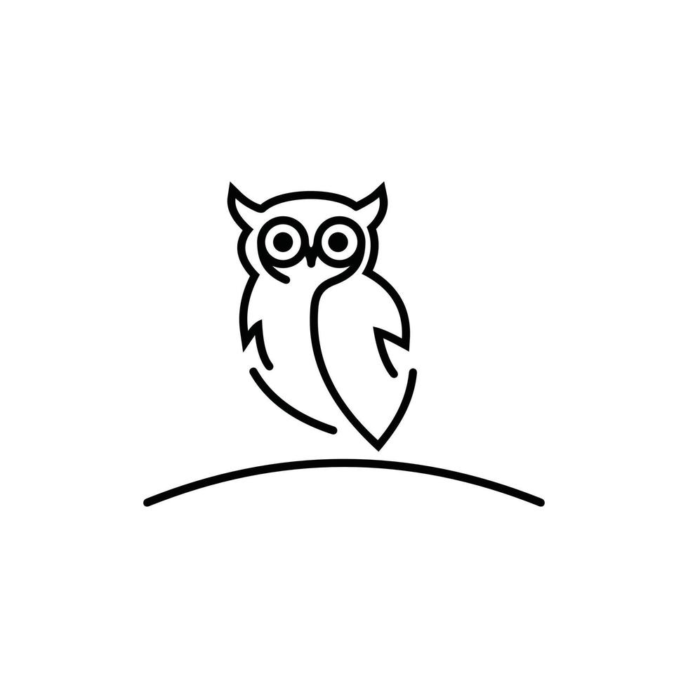 illustrazione di progettazione di logo di vettore del gufo. logo gufo. icona del gufo