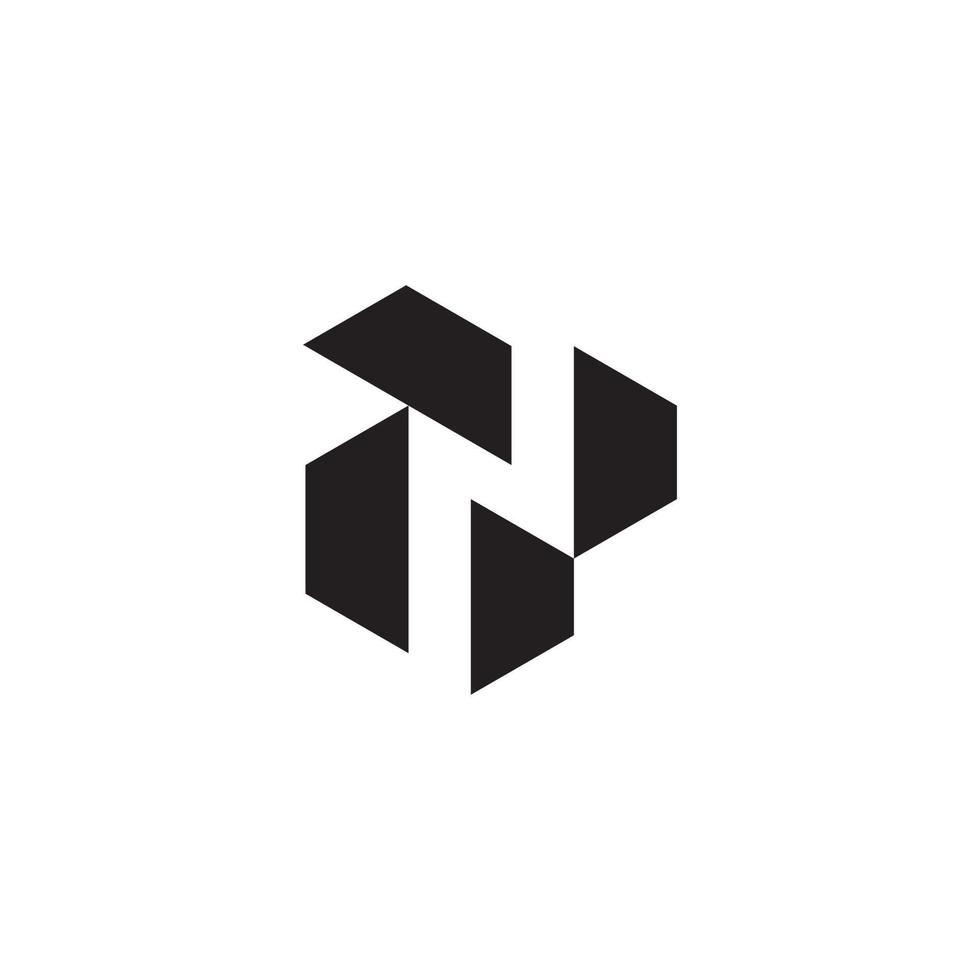 lettera n o nn monogramma logo disegno vettoriale. vettore