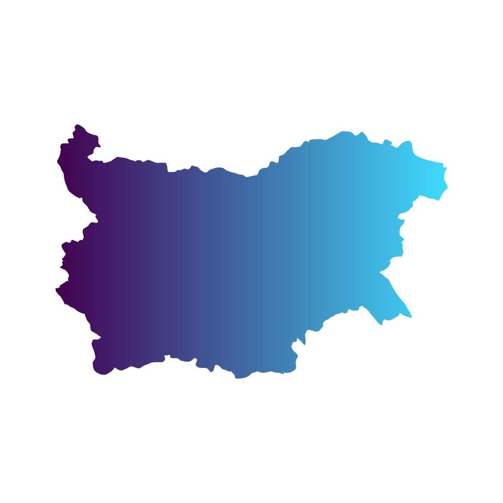 mappa della Bulgaria su sfondo bianco vettore