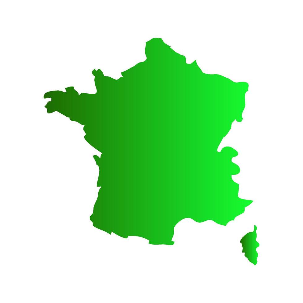 mappa della francia su sfondo bianco vettore