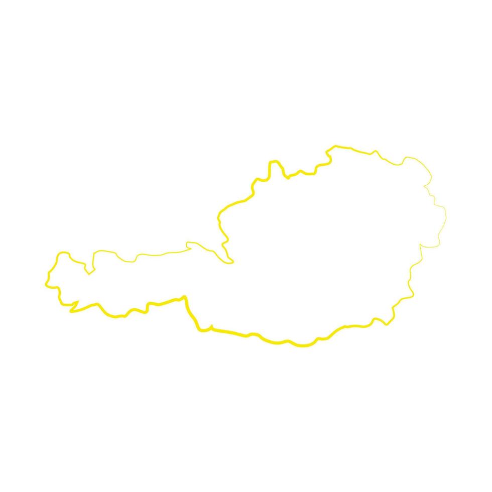 austria mappa su sfondo bianco vettore