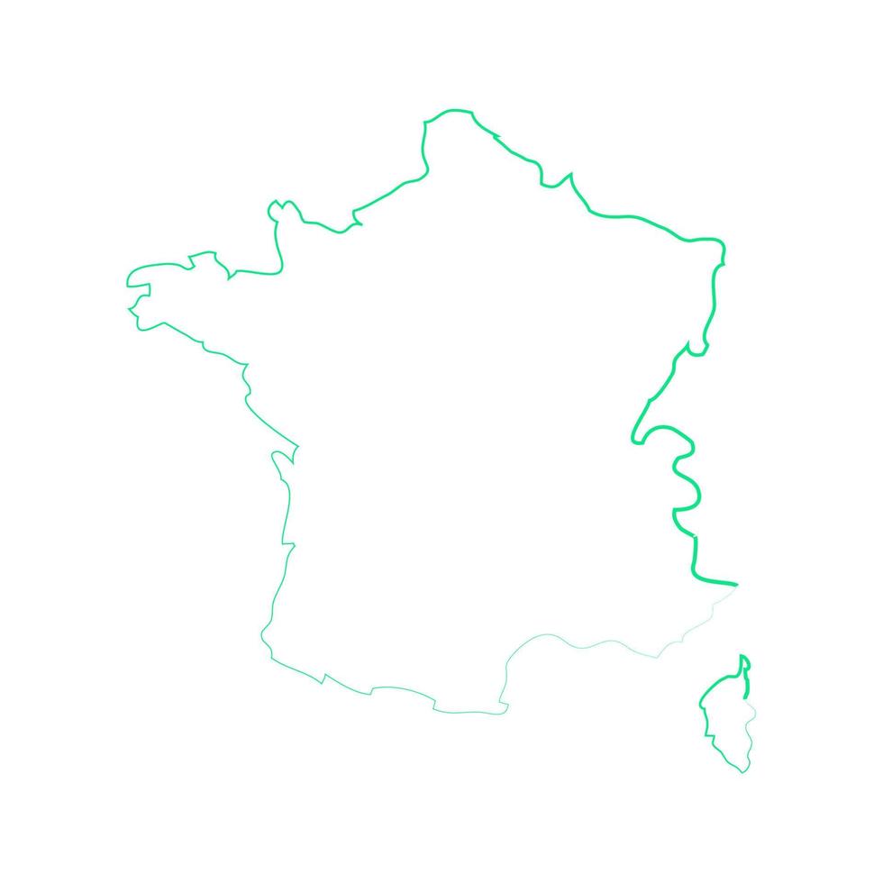 mappa della francia su sfondo bianco vettore