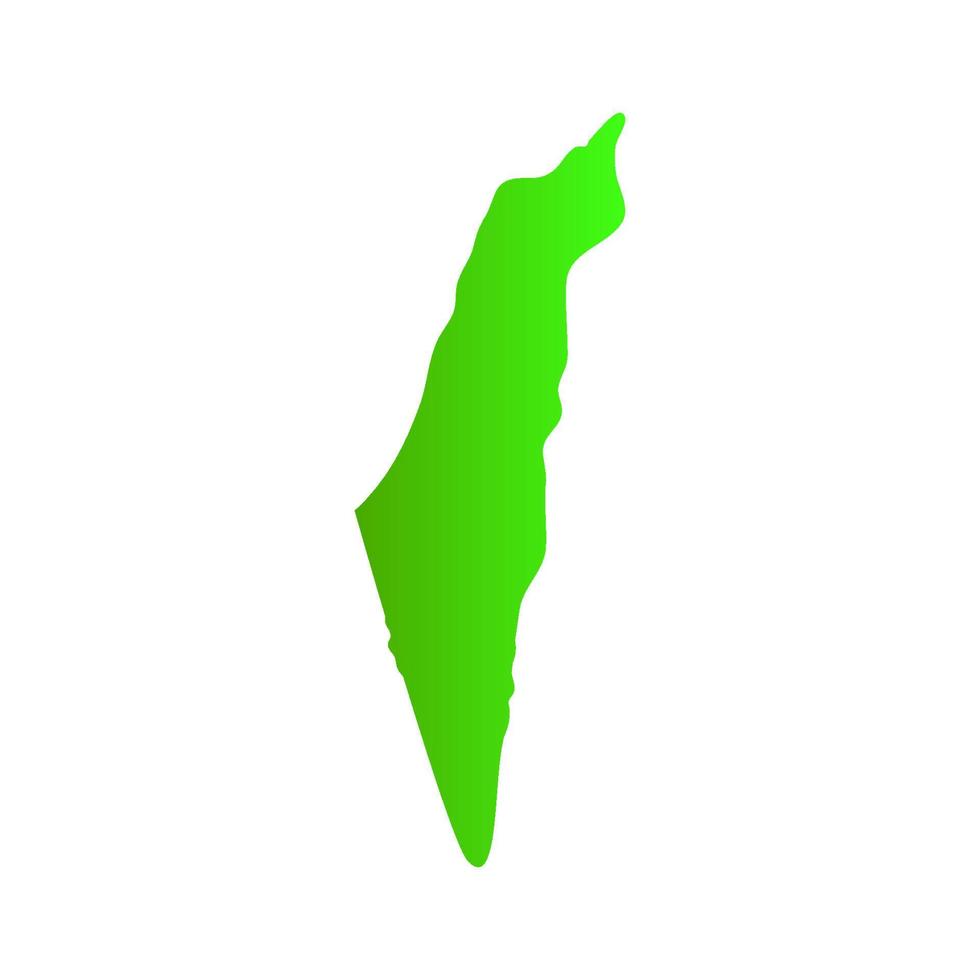 mappa di israele illustrata su sfondo bianco vettore