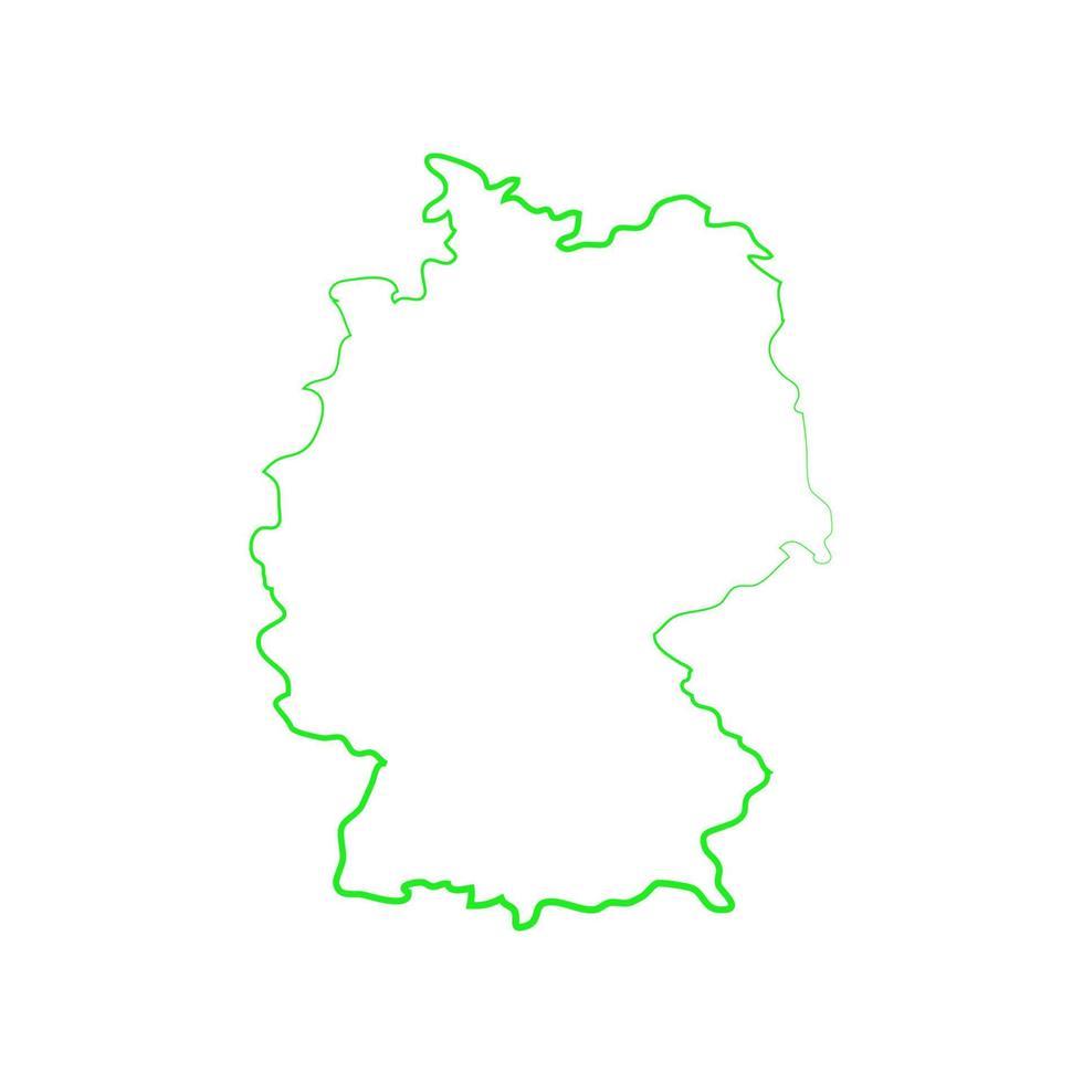 mappa della germania su sfondo bianco vettore