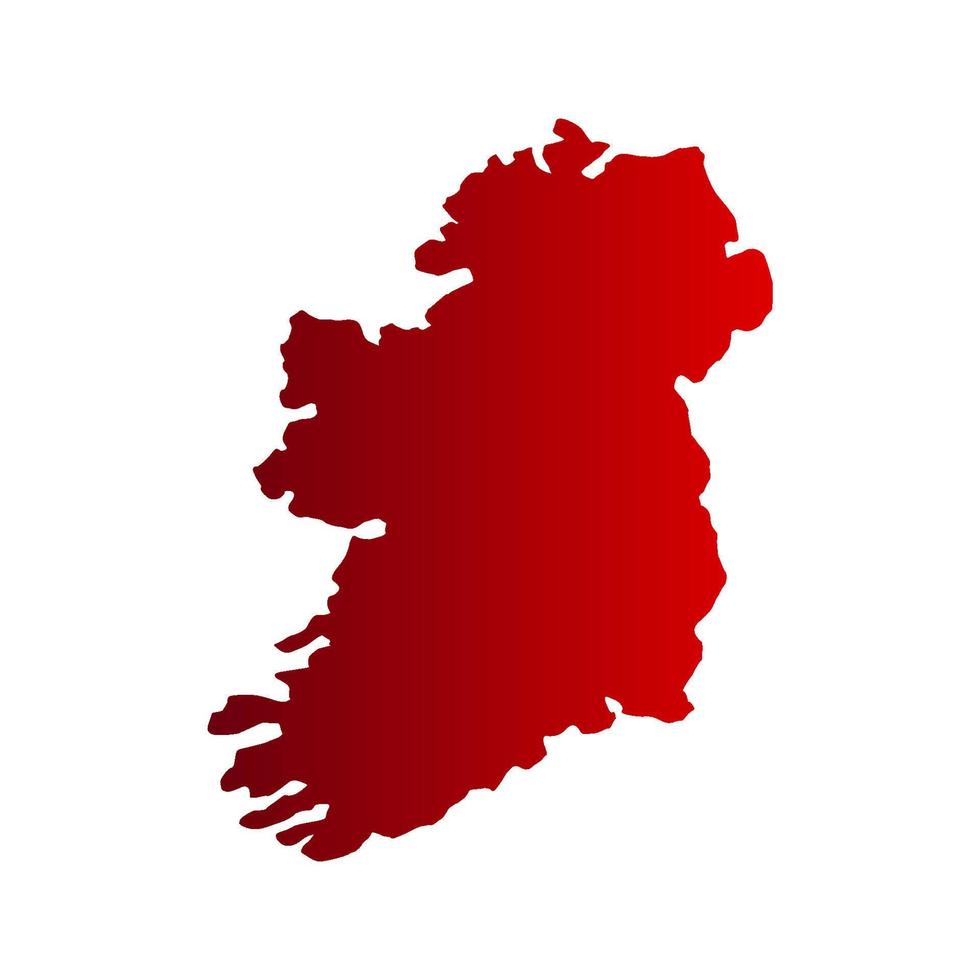 mappa dell'irlanda su sfondo bianco vettore